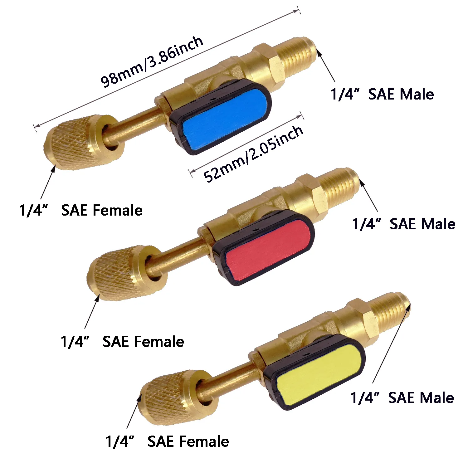 R12 R22 Refrigerant Charging Valve, Safety Flow Control Ball - View #3