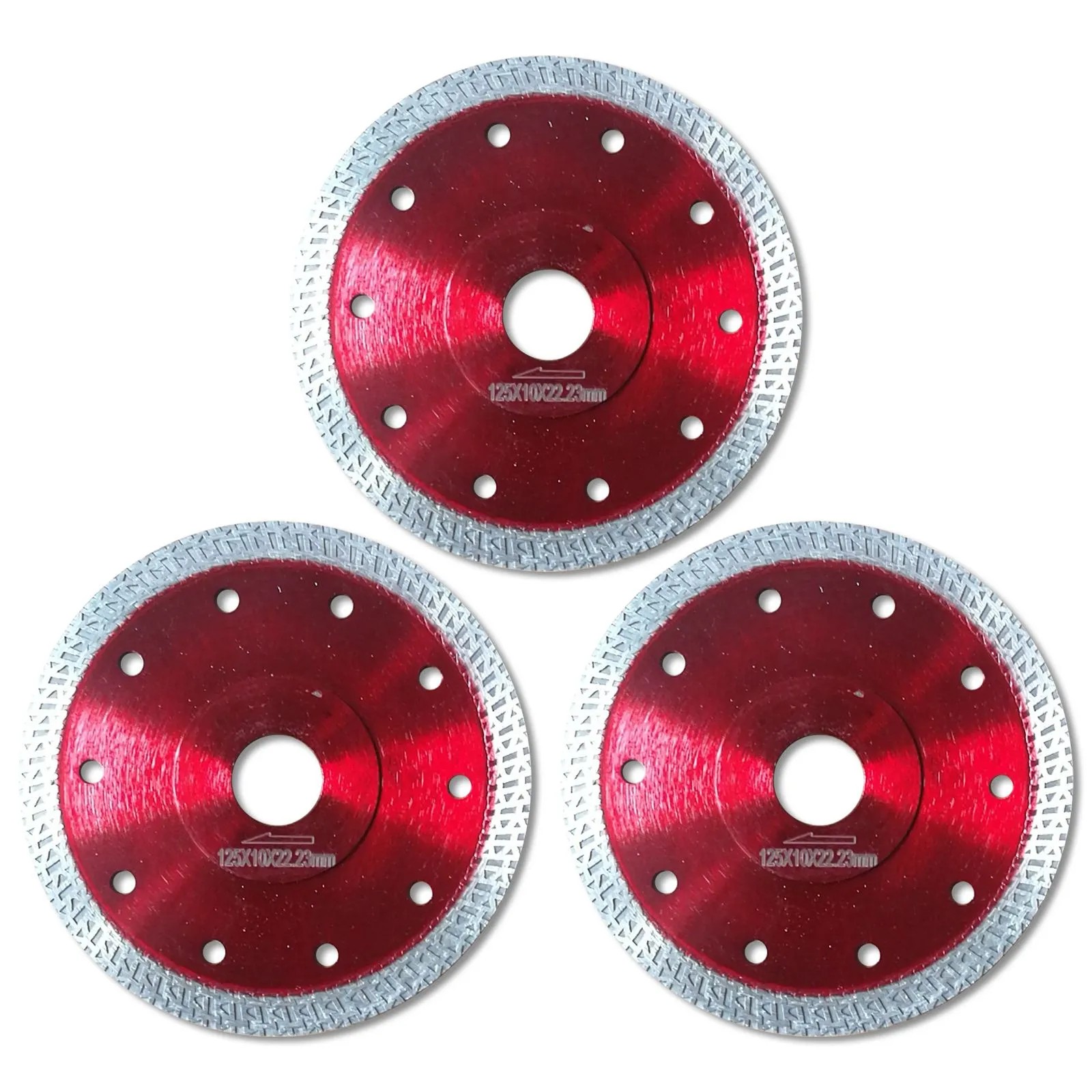 Set of 3 5-Inch Turbo Diamond Dry cutting disc for Granite