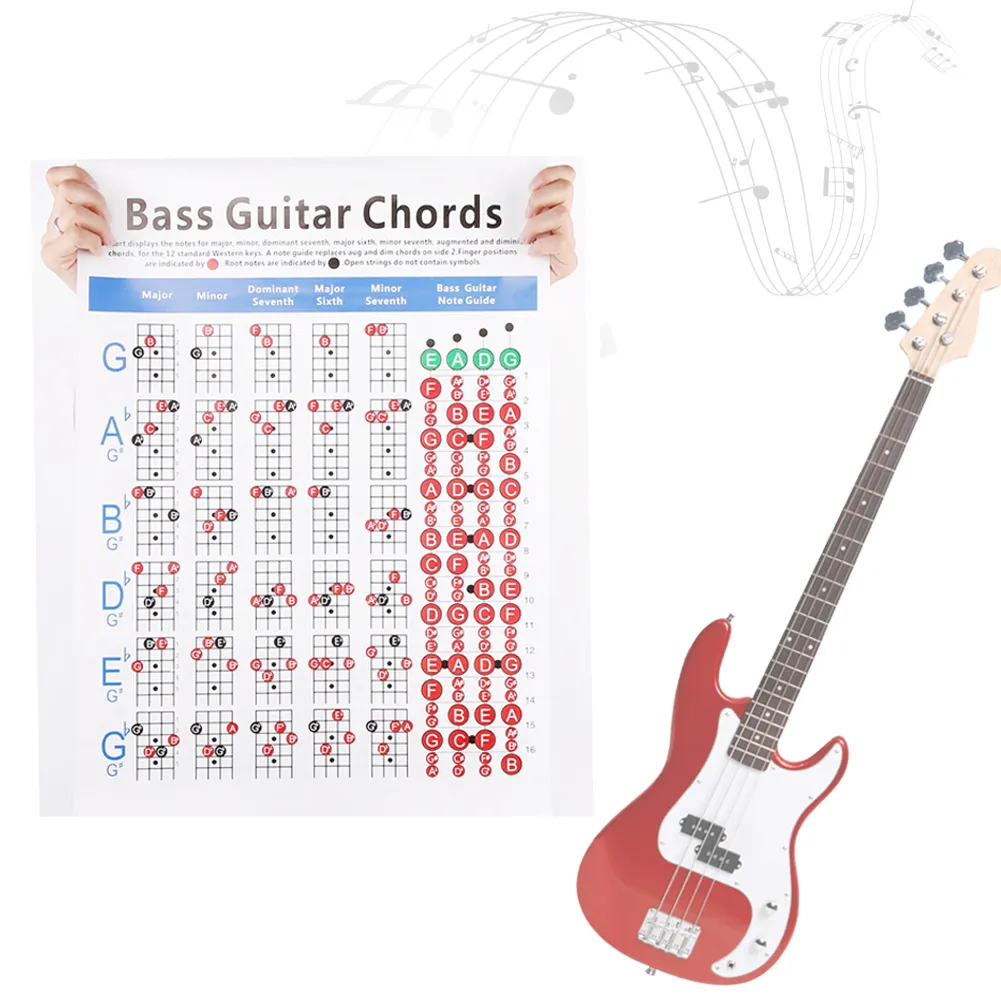 4 string bass guitar chords chart