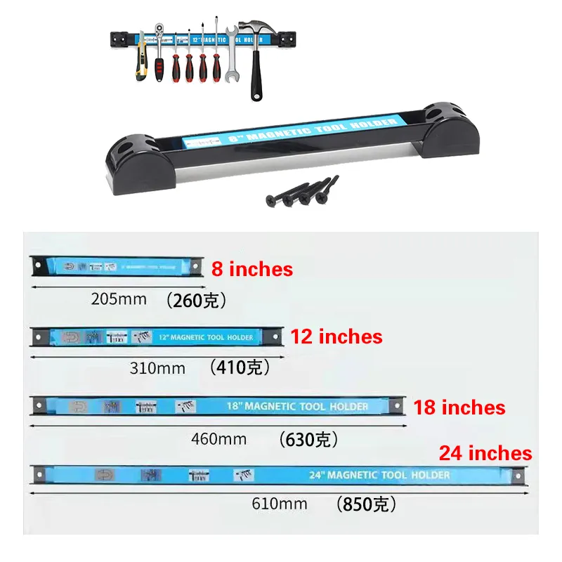 Neilsen 3-Piece Magnetic Tool Bar Set - 8, 12 & 18 Inch - CT1318