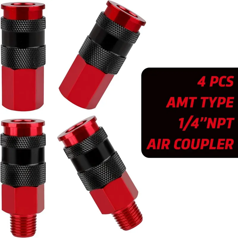 Industrial Type Air Plug Kit with 14 Air Hose Fittings, 1/4 Inch ...