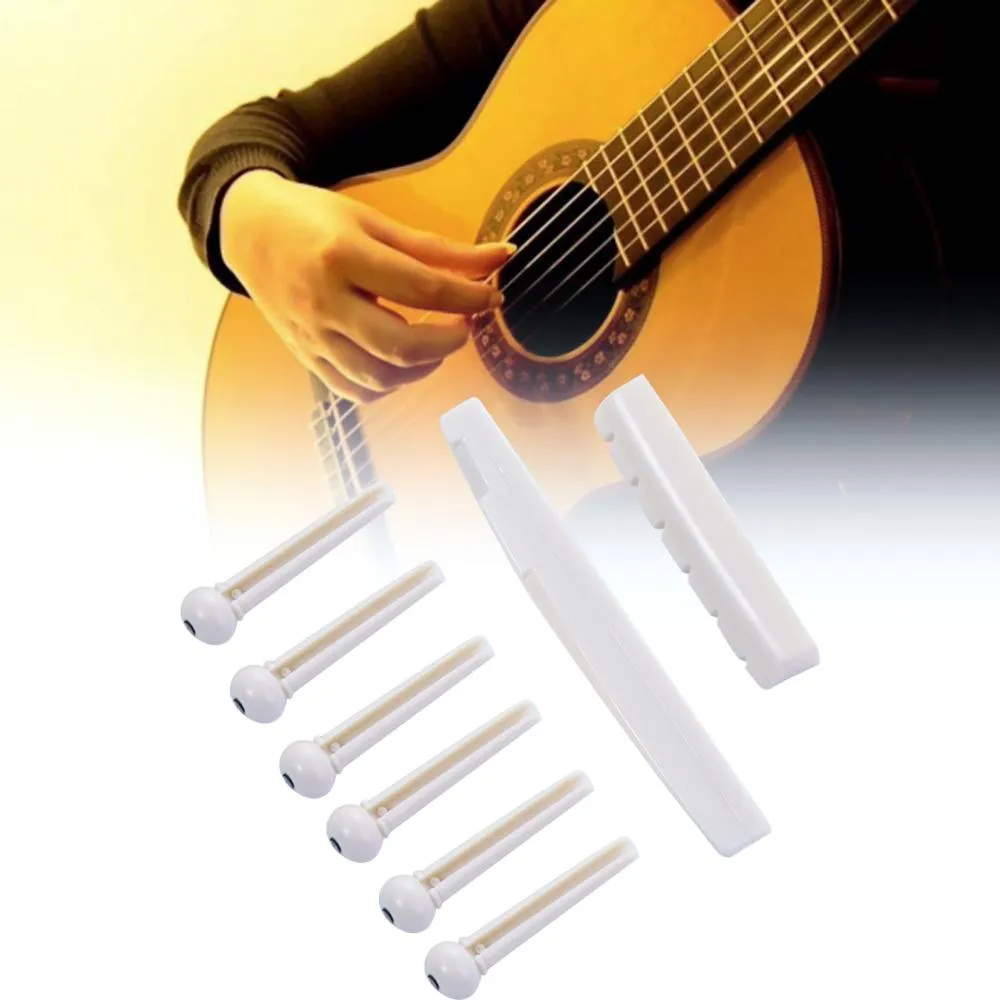 Classica Plastic Guitar Saddle Bridge Pins 6 String Nut Accessories From Homepro17 3.03 DHgate.Com