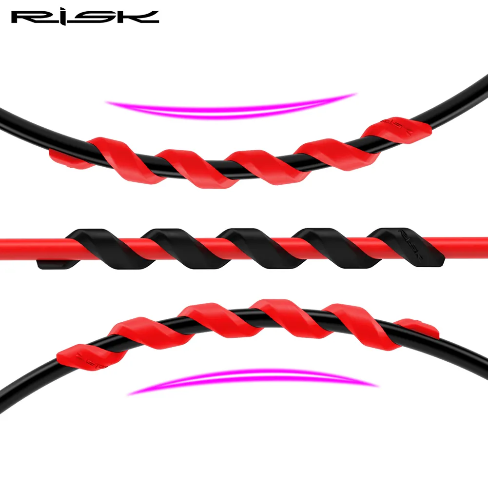 RISK Bike Brake Cable Housing Rubber MTB Bicycle Frame Spiral Protecter Cover Brake Line Shift Cable Sleeve Cycling Part 5 From 2 91 DHgate