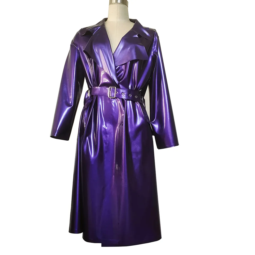 Latex Women Windcoat Metallic Purple Rubber Outer Garment Natural Latex Rubber 0.4mm Thickness S-LSW043 from Dhgate Catsuit Costumes - price 192.02 Latex Women Windcoat Metallic Purple Rubber Outer Garment Natural Latex Rubber 0.4mm Thickness S-LSW043 from Dhgate Catsuit Costumes - price 192.02