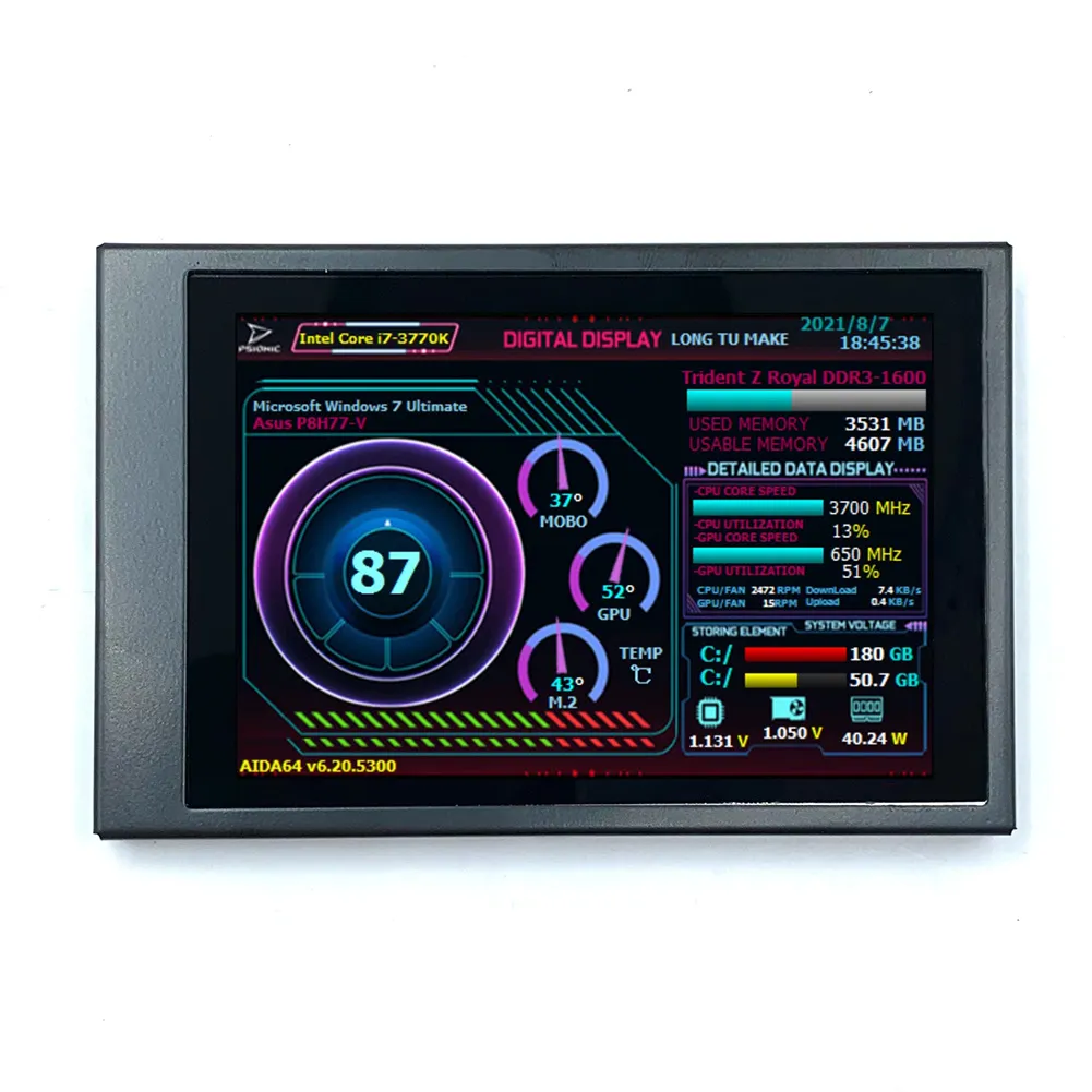5 Inch IPS Display Screen 320x480 with 2 USB-C Ports for Raspberry Pi ...