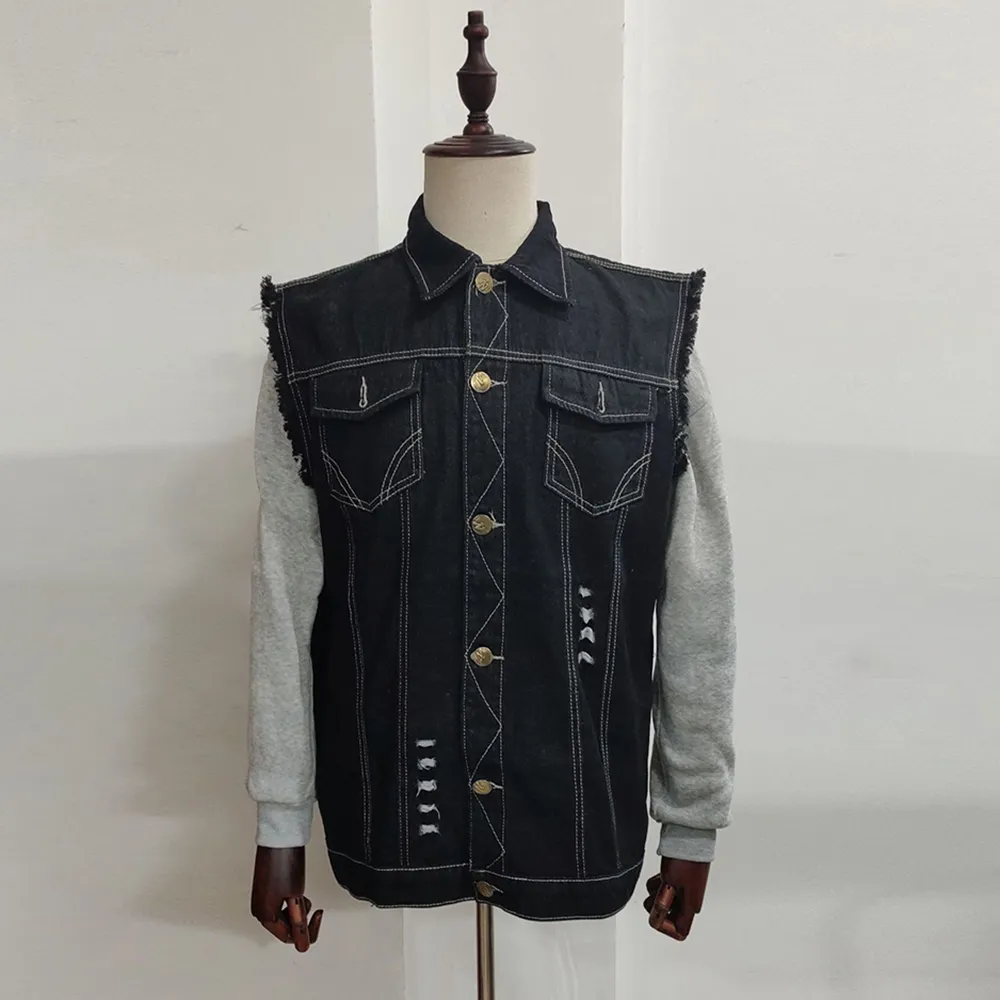 Tank top denim jacket top