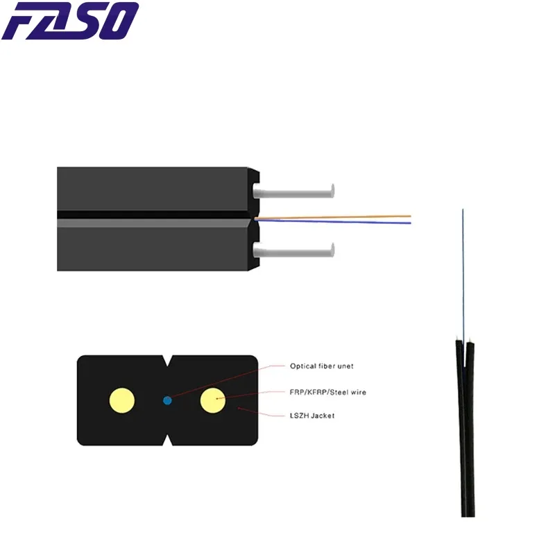 100M/328ft SC/UPC to LC/UPC Simplex Singlemode Fiber Optic Patch Cable,  Black LSZH Jacket | Indoor/Outdoor FTTH Drop Cable