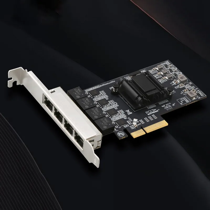 PCIE X4 Gigabit Ethernet Network Card 4 Ports 2.5G Server Network Card RTL8125BG Chip Desktop Computer Adapter Card