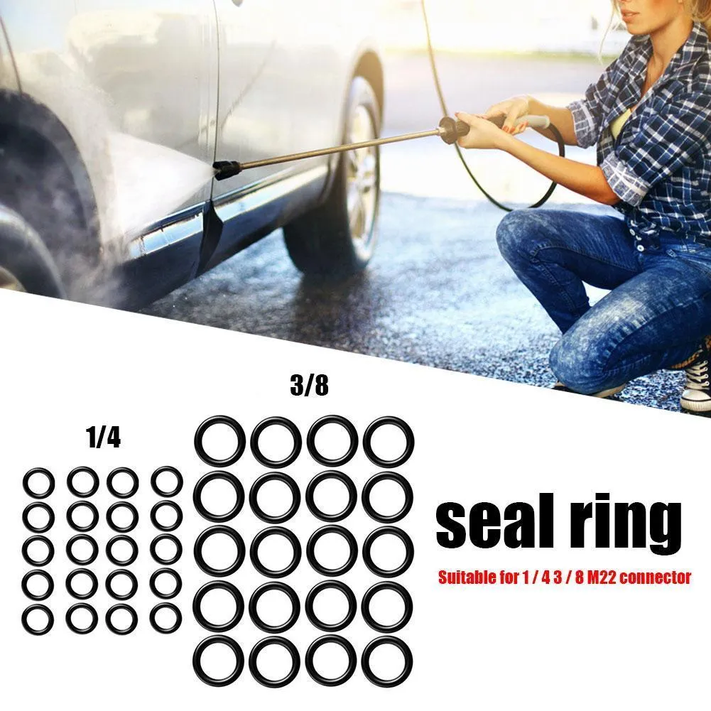40 Pack Durable Rubber O-Rings: Air/Watertight Seals for High-Pressure ...