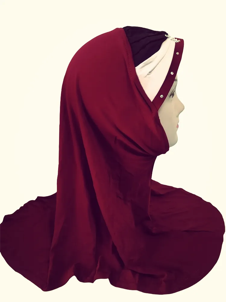 AL AMIRA Hiyab Para Niñas, Bufanda Para Niños, Musulmanes, Cubierta Completa, Para La Cabeza, Oriente Medio, Islámico, Para Niños, Ramadán, Oración, Beige
