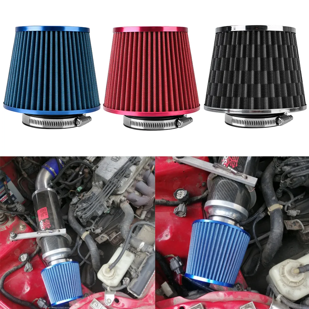 High-Flow Intake Mesh Cone Filter Air Filter Vent - Universal 76MM ...