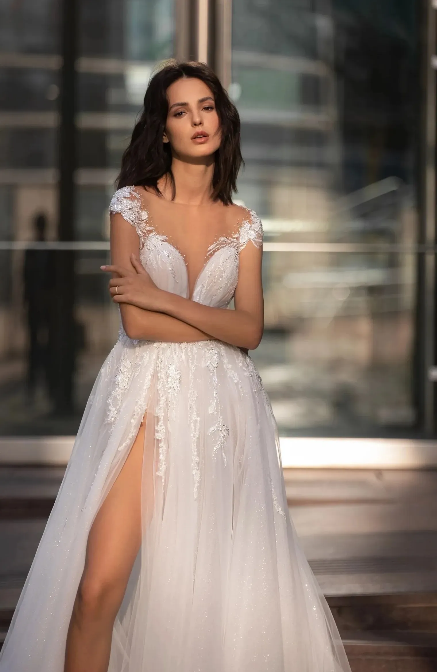 Custom-made Plus Size A-line wedding attendee dress...