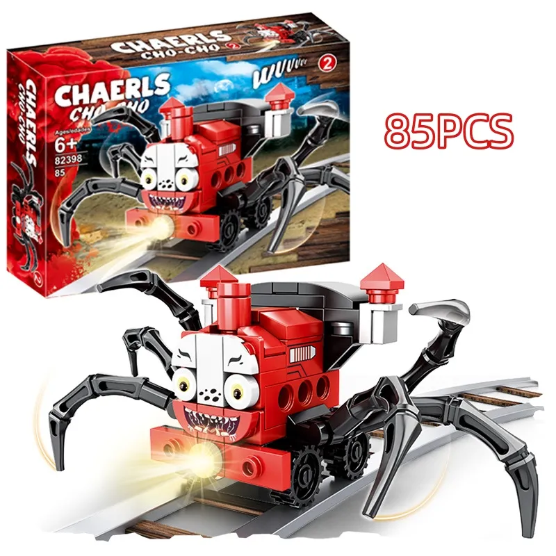 ChooChoo Charles Halloween Building Blocks Toy Set with Demonic