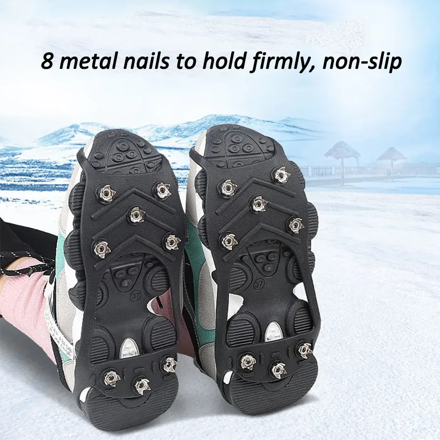 Grips For Shoes In Winter Universal Ice Cleats 5-Spike Non-Slip