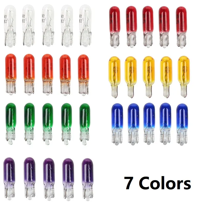 12V 1.2W BLAU T5 WEDGE GLÜHBIRNE GLASSOCKEL AUDI OPEL INNENBELEUCHTUNG GLÜHLAMPE