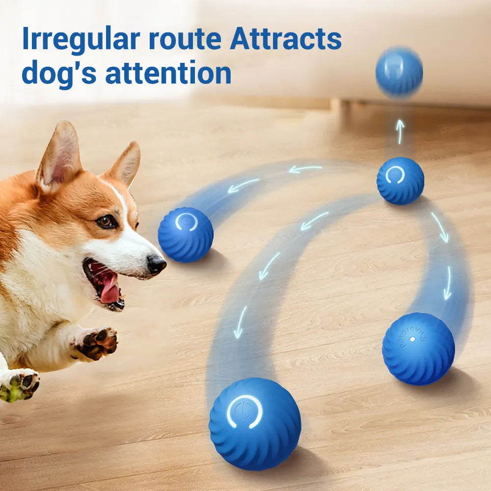 DHgate Smart Electronic Pet Toy Ball Interactive Jumping Rolling Ball for Dogs Cats Puppies Automatic Moving Gift Pet Supplies