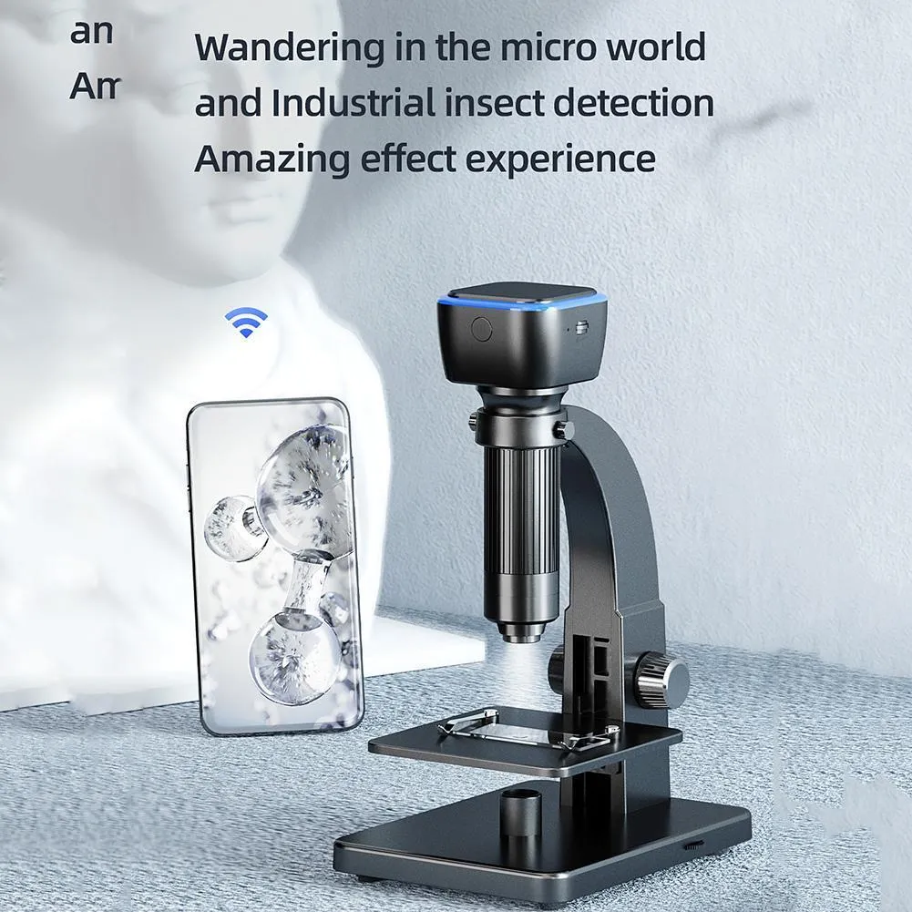 2000X High Power Digital Microscope: WIFI HD 5.0M Dual Lens - Workbench ...