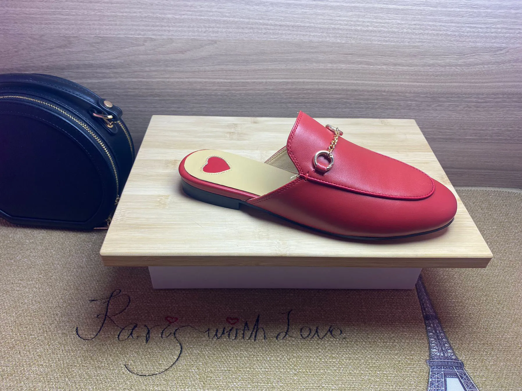 Designer leather slippers sales