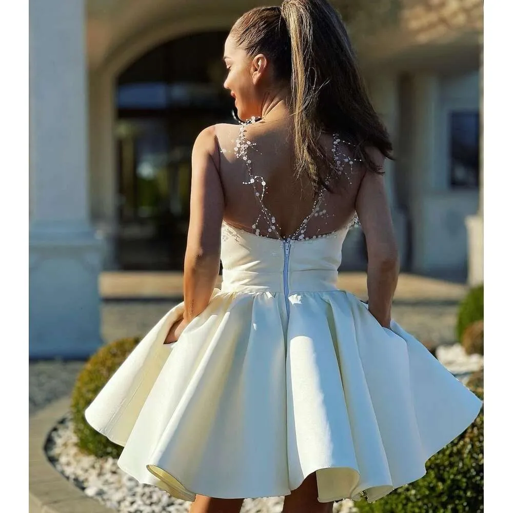 Satin Homecoming Dress | Elegant Women's O Neck Short Party Gown from  Dhgate Party Dresses - price 228.4