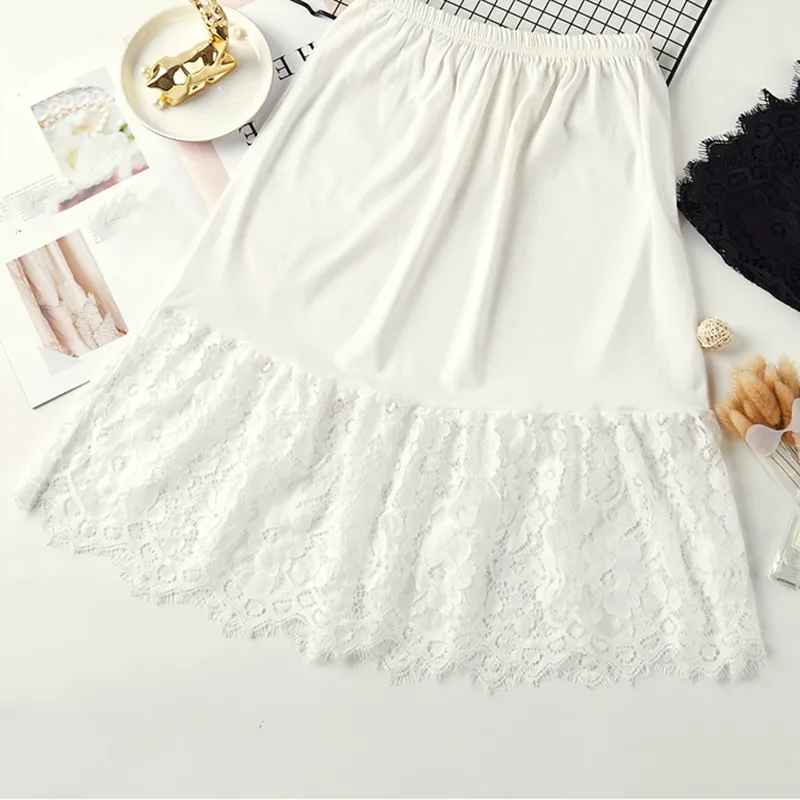 White lace skirt extender online