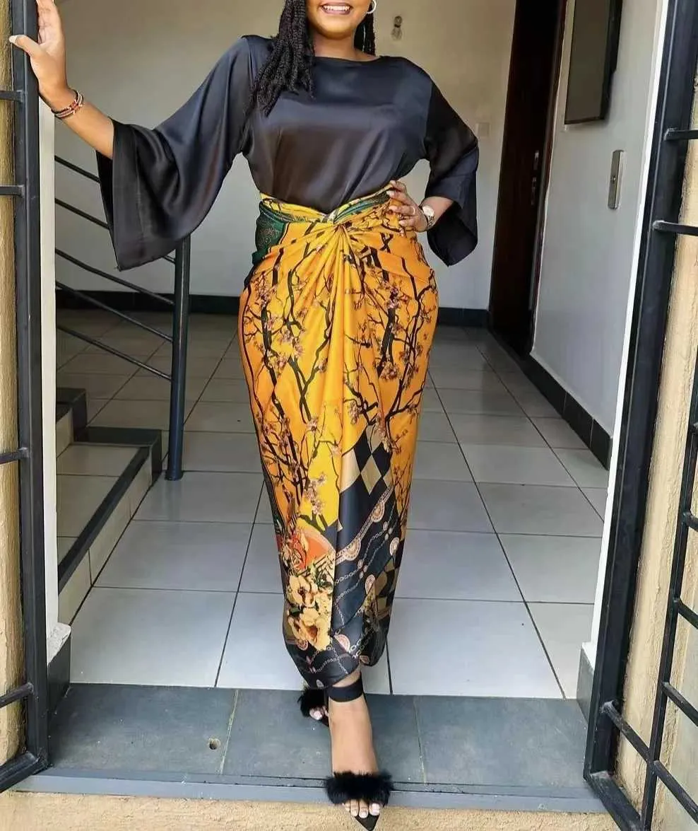 African print two piece skirt set on sale
