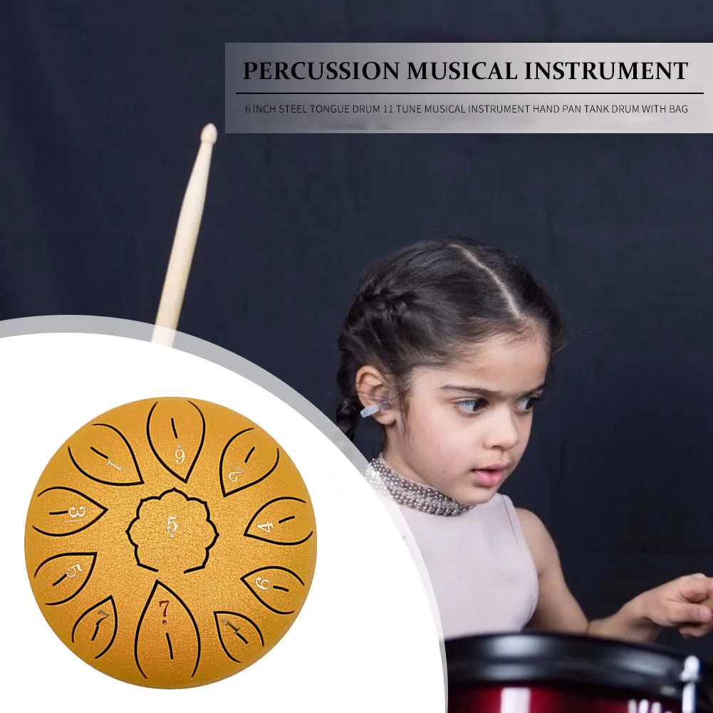 DHgate Steel Tongue Hand Drum for Children 6 Inch 11 Note Beginner Musical Instrument Musical Instruments