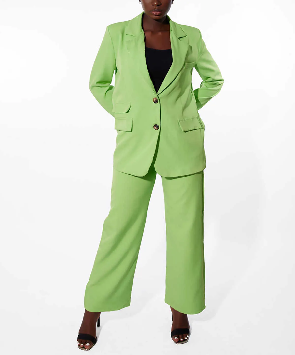 Loose Fit Cool Green Tuxedo Green Suit Women For Women Perfect For Graduation Parties And Weddings From Greatvip 67.68 DHgate.Com