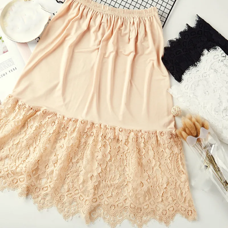 Knee Length Lace Lace Midi Skirt Extender For Women Hollow Length A Line Half Extenders From Ddmycrazy 7.37 DHgate.Com