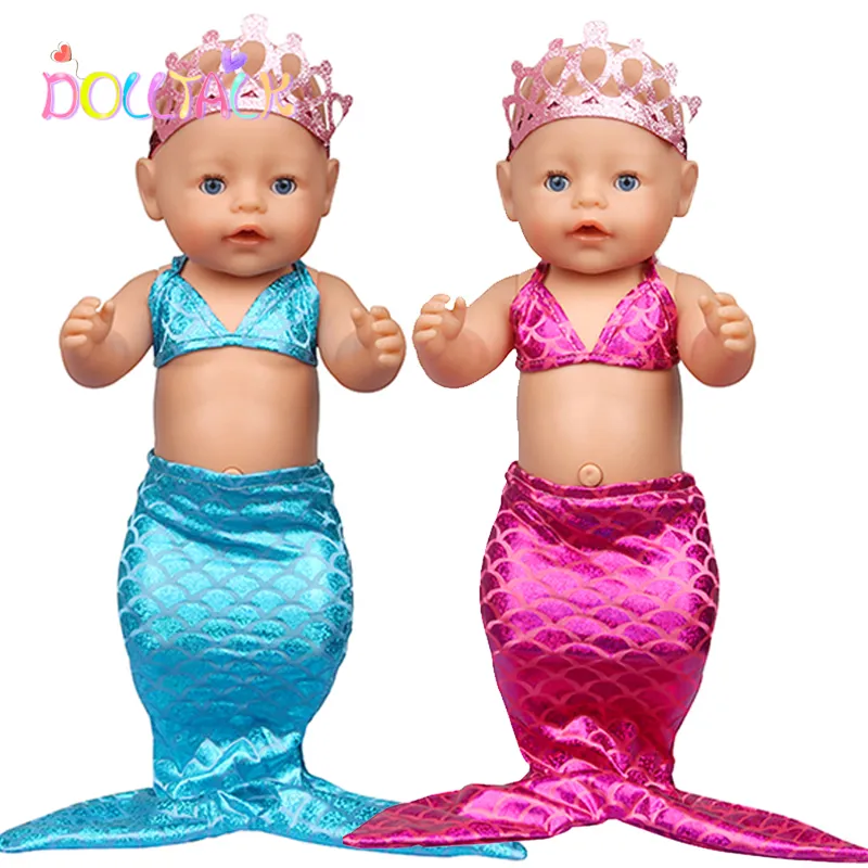 New 18 Inch Baby Born Little Mermaid Doll Clothes Set 43cm Mermaid Suit With Make Up Accessories For Baby Kids Birthday And Festival Gift From Ddmycrazy 8.21 DHgate.Com