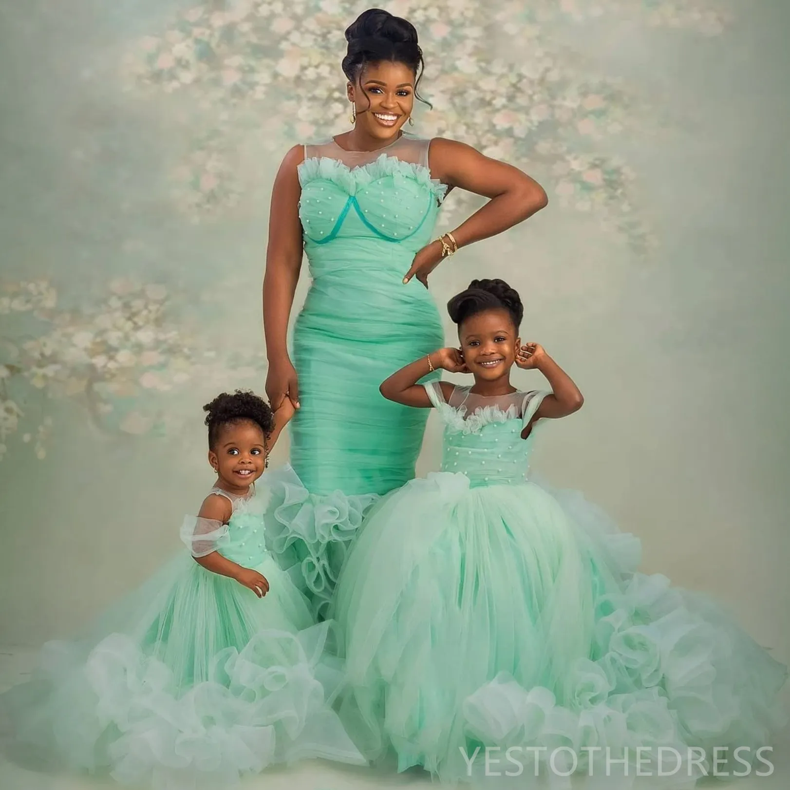 Teal green flower girl dresses outlet