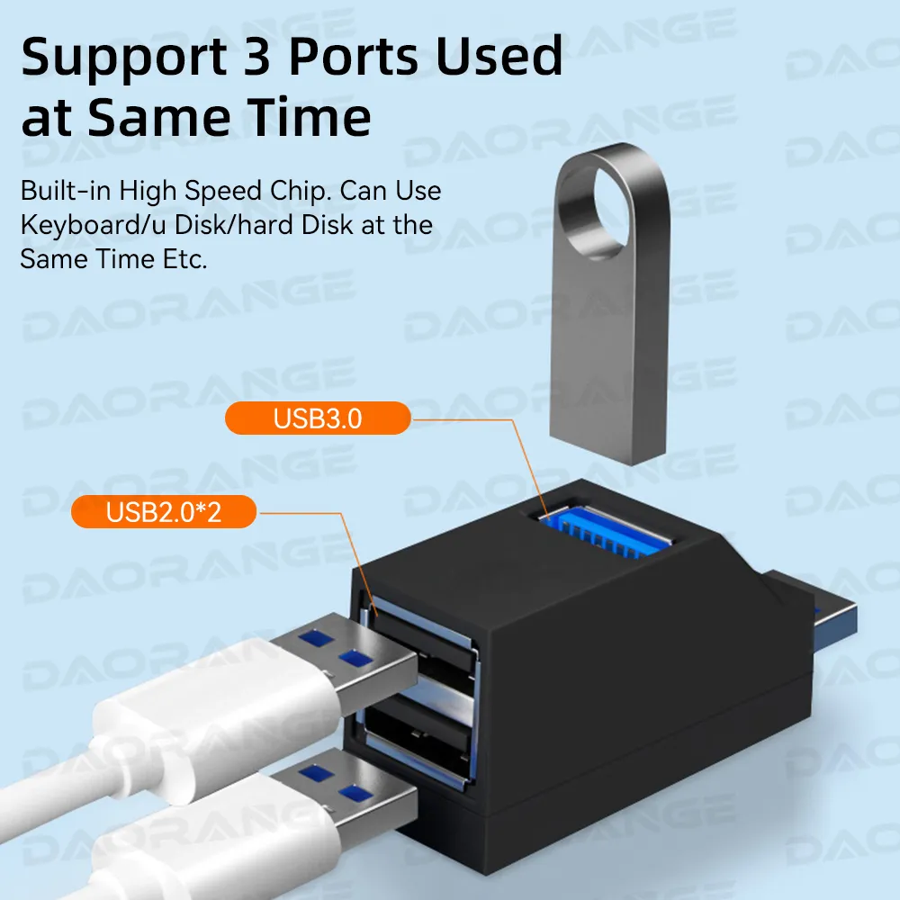 DHgate.com:3 in 1 USB C 3.0 HUB Laptop Adapter For Samsung Lenovo DELL ...