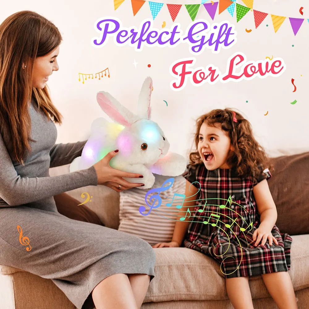 LED Musical Glow Stuffed Animals Bunny And Rabbit 38cm Soft Cute Colorful Easter Bunny Plush For Girls And Kids Luminous Gift From Ddmyfriend 27.3 DHgate.Com