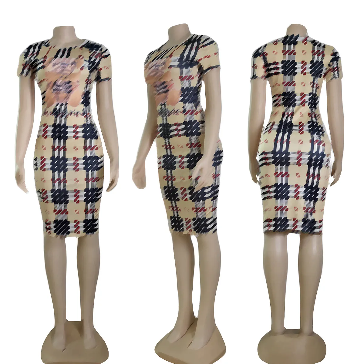 Burberry plaid bodycon dress sale