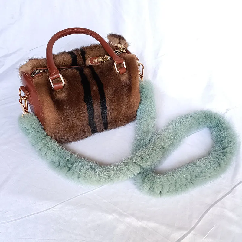 Fur purse strap sales