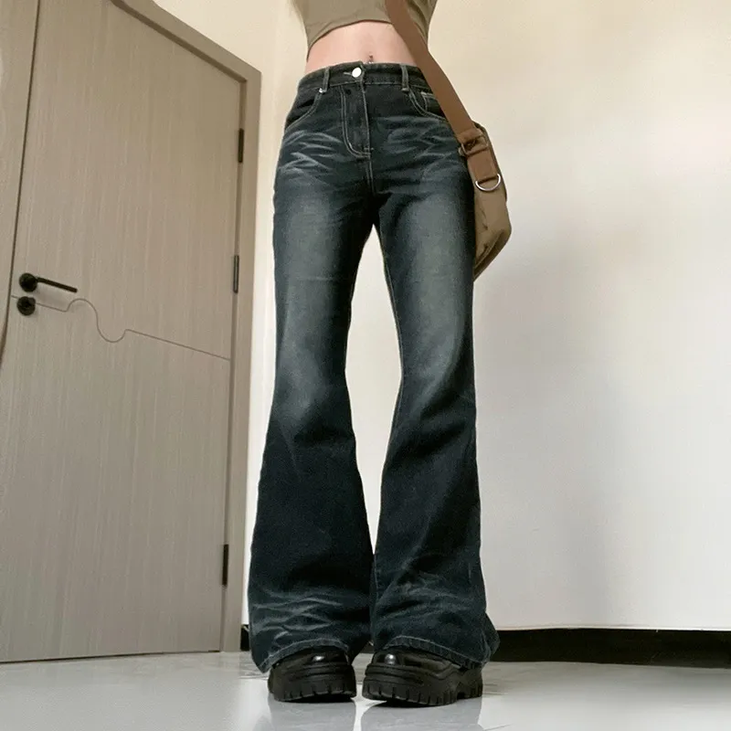 Baggy Jeans Bell Bottom Jeans For Ladies Womens Wide Leg Flared