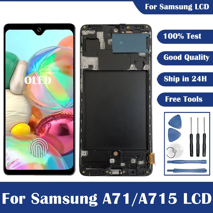 Super AMOLED LCD Screen Replacement for Samsung Galaxy A71 A715 Touch  Digitizer Assembly