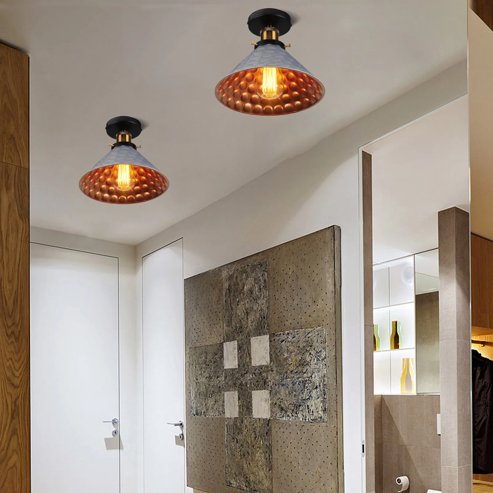 Industrial Flush Mount Industville Pendant Lights For Vintage Home Decor In Bedroom Kitchen And Living Room From Ddmydesign 26.09 DHgate.Com