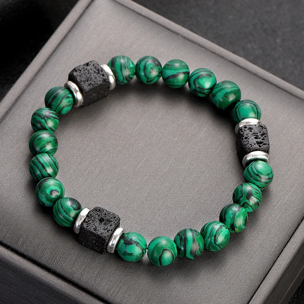 Mens malachite bracelet best sale