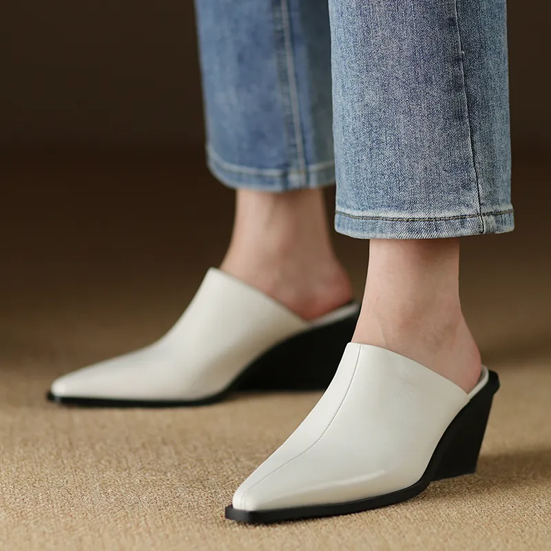 Cowhide mules deals