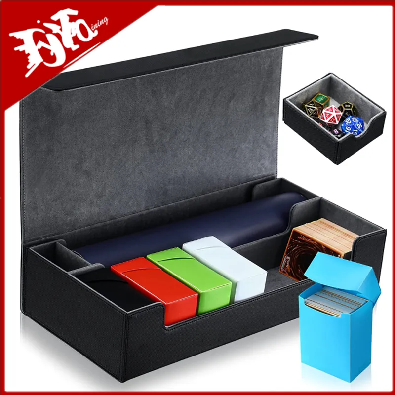 mtg card storage boxes MTG Card Storage Box — PU Magnetic Flip Case, 100+ Cards main image 0