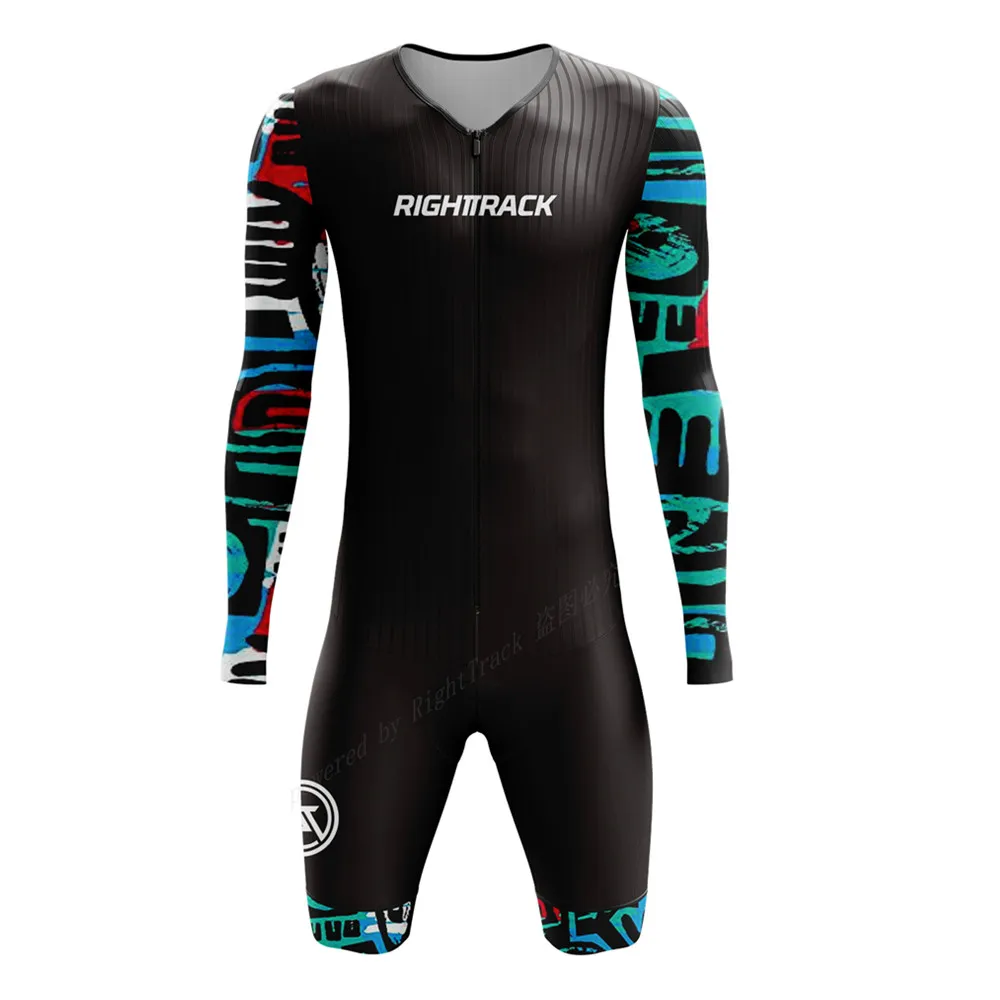 Sport Skinsuit Men s Long Sleeve Cycling Jumpsuit Pro Team Performance Bike Suit 2024