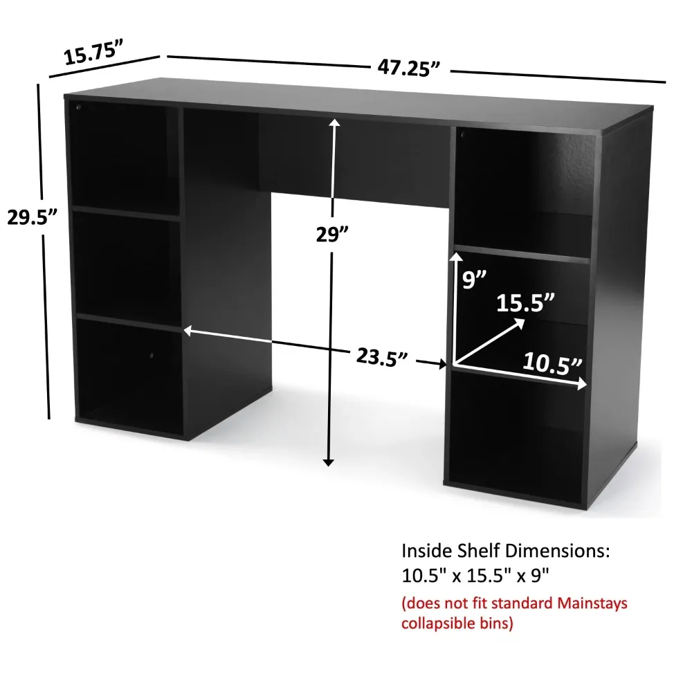 6 Cube Corner Desk With Hutch With True Black Oak Mainstays From Homepro19 197.12 DHgate.Com