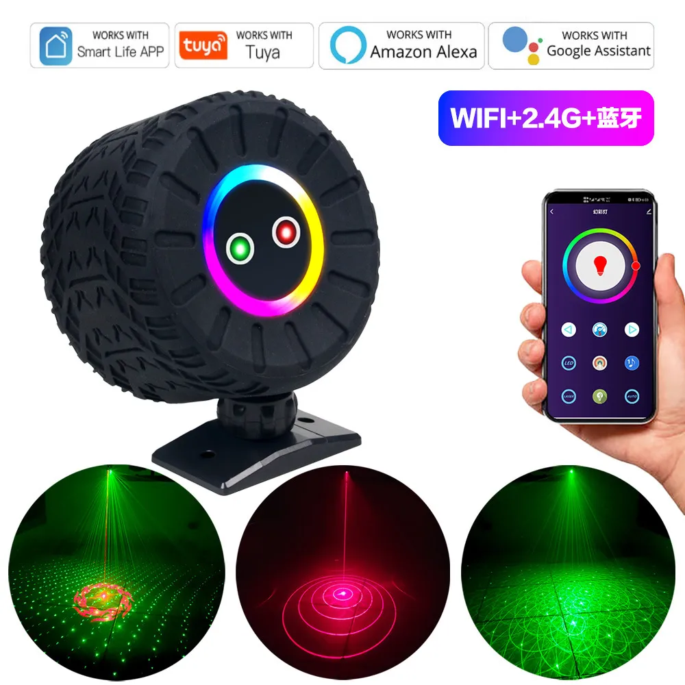 2024 Smart Disco Lights Voice Activated LED Stage Party Light with Remote for Home Bar DJ Halloween Decor