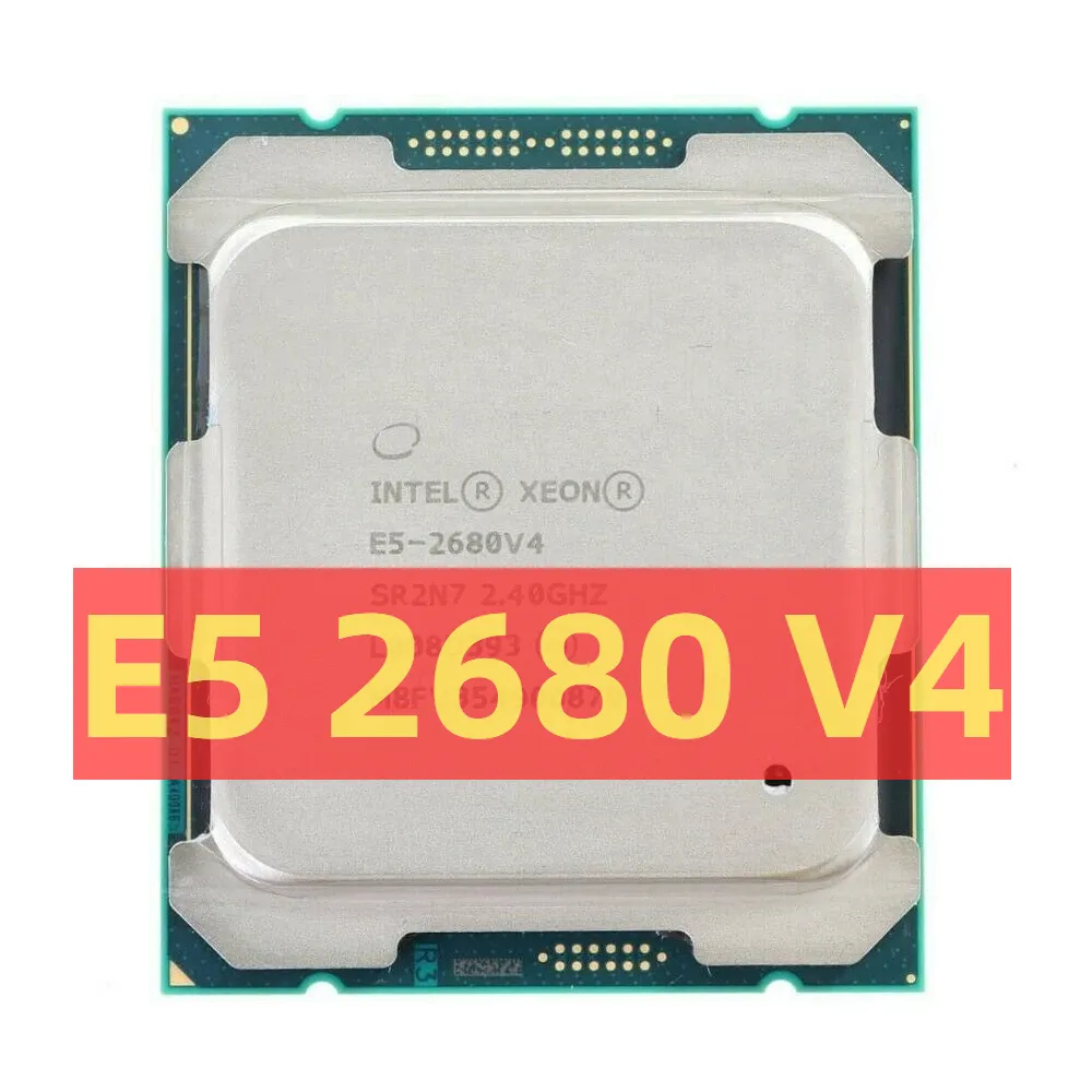 XEON E5 2680 V4 2.4GHz 14-Core 28-Thread Processor L3=35M 120W LGA 2011-3 CPU DDR4 X99 Motherboard