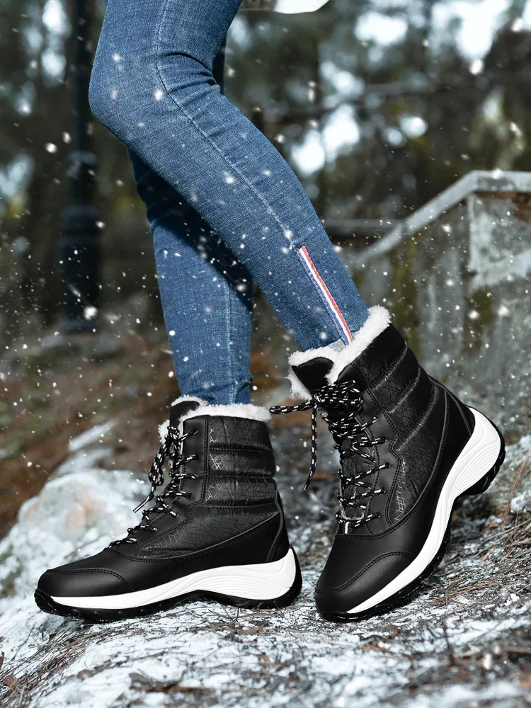 Cold Weather Winter Women Shoes Women's White Winter Sneakers With