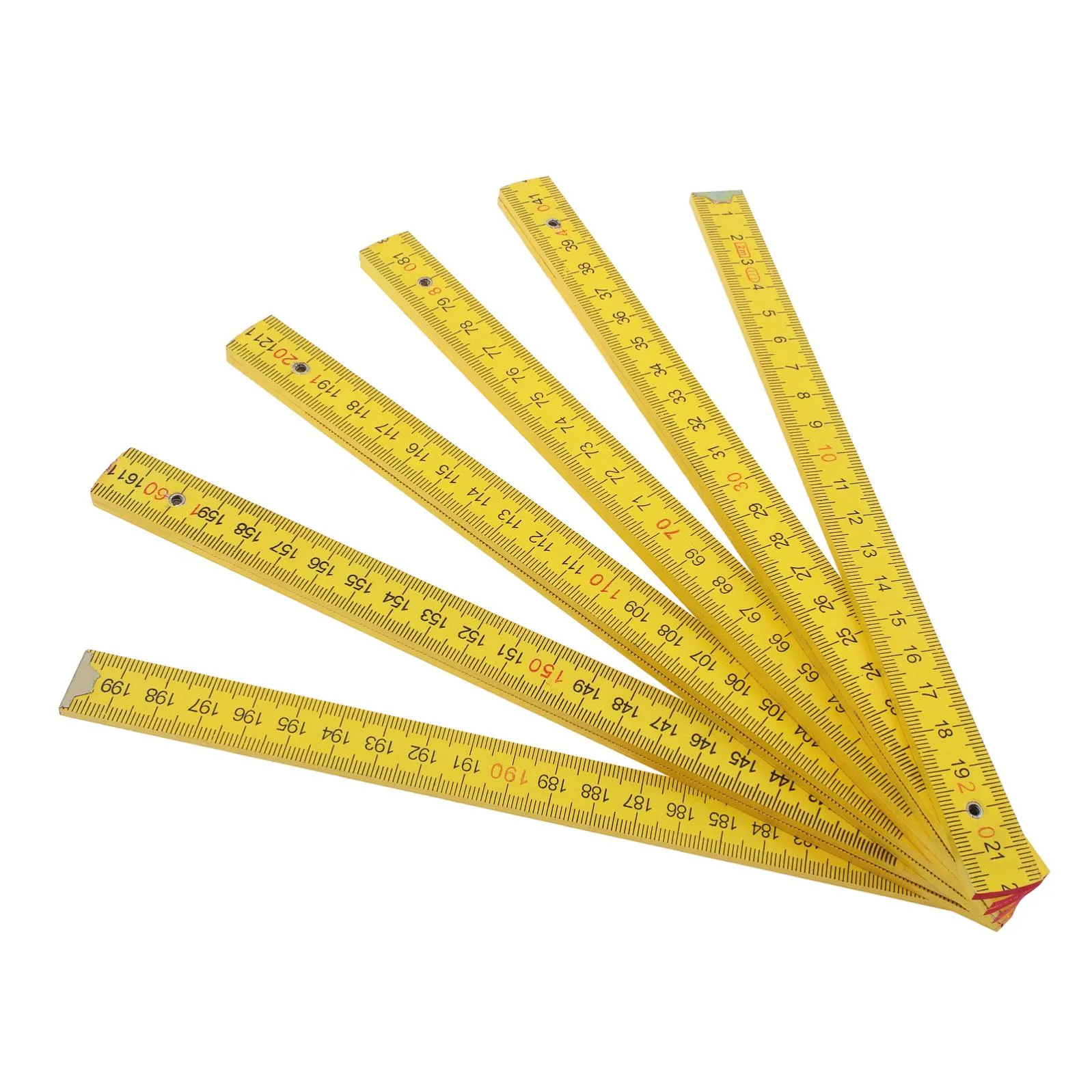 2m Folding Wooden Ruler: Double-Sided Inch & Metric Scale for Carpentry ...