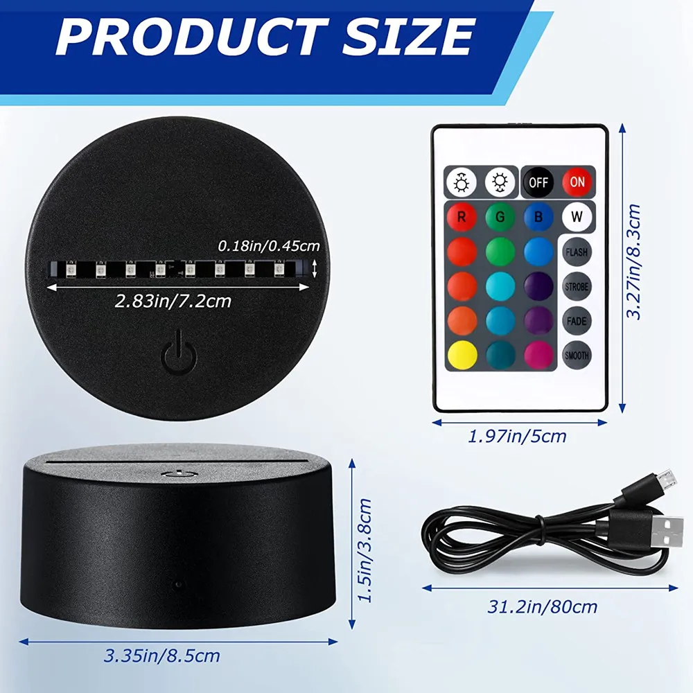 3D Night Light Display Stand Acrylic Base With Remote USB Charging For Home Decor From Ddmysmile 668.17 DHgate.Com