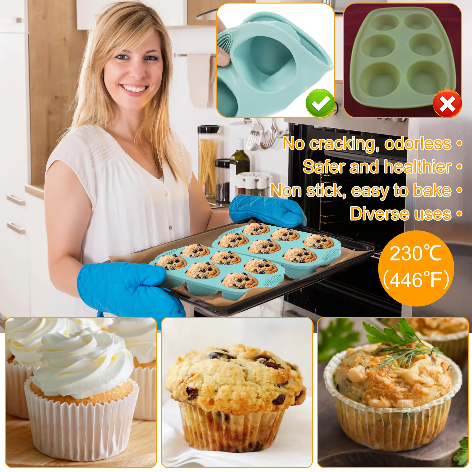 Non stick cupcake pan sales