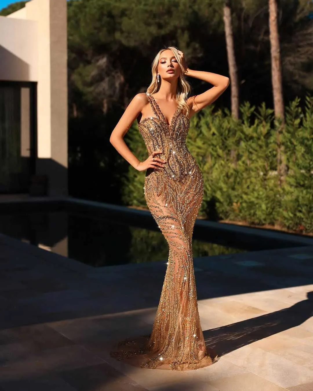 see through sequin prom dress Long Sequin Prom Dress with Sheer Corset