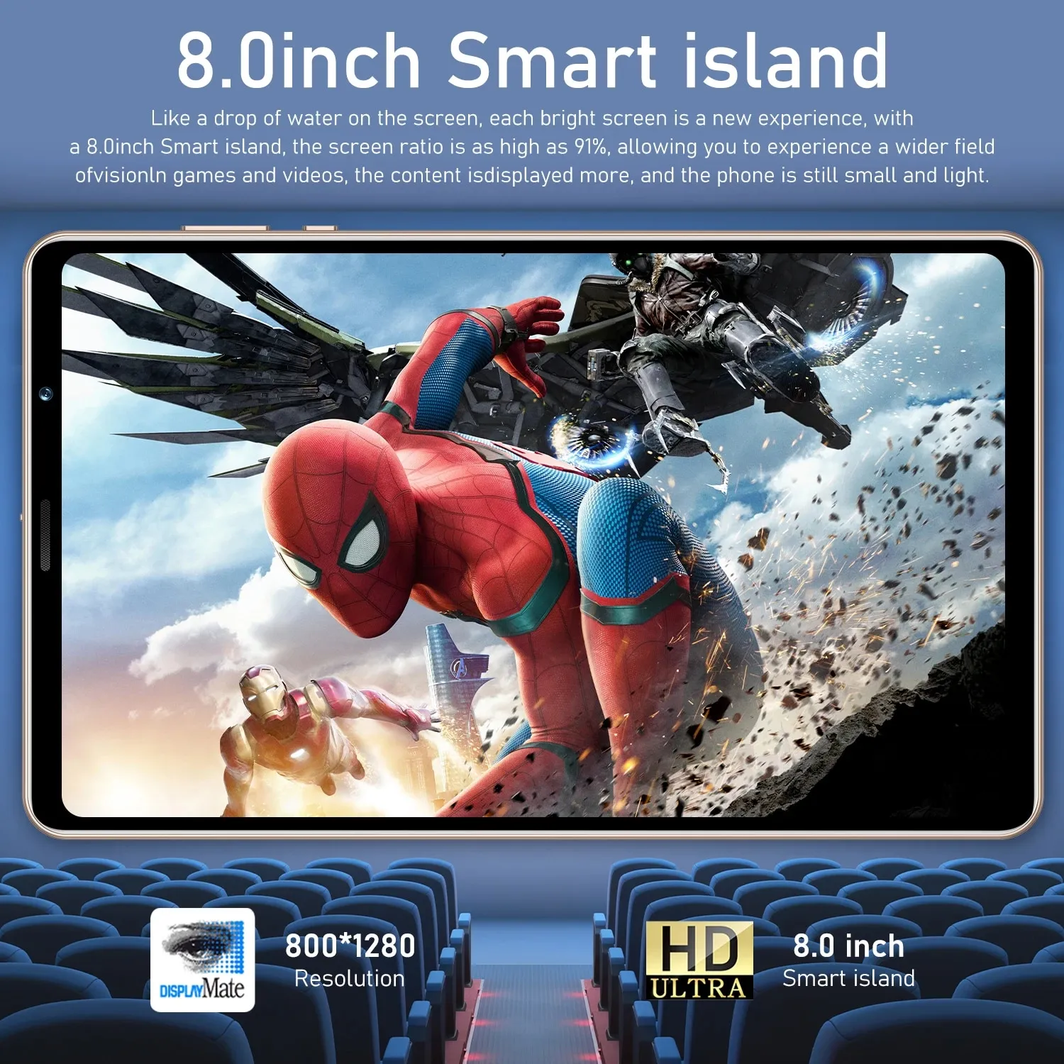 VERYHDSN Global Android 12 HD 8 Inch Gaming Tablet With Dual SIM 